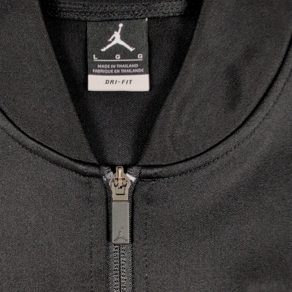Jordan Mens Muskogee Roughers Dri-FIT Full Zip Track Jacket Large Athletic Black